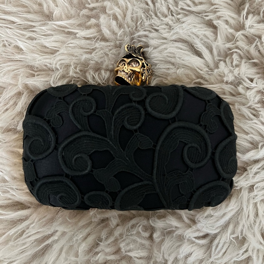 Alexander McQueen skull head clutch